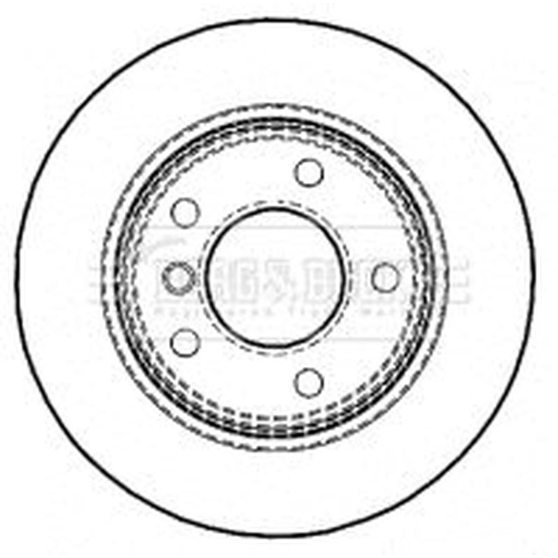 Borg & Beck 2 x Solid Brake Discs fits BMW 1 2004-2011