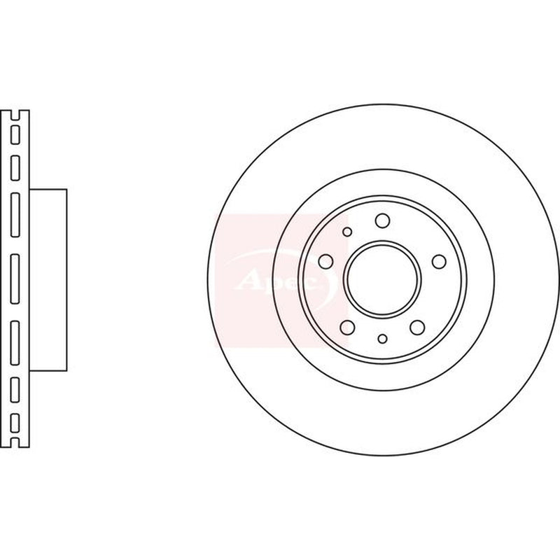 Apec 2 x Vented Brake Discs fits Renault Megane III 2008-2016 2.0