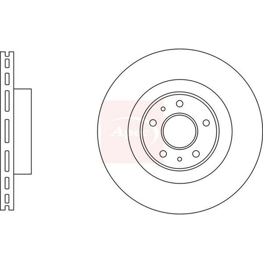 Apec 2 x Vented Brake Discs fits Renault Megane III 2008-2016 2.0