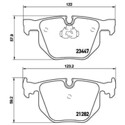 Brembo 4 x Rear Brake Pad Set fits BMW 7 2001-2008