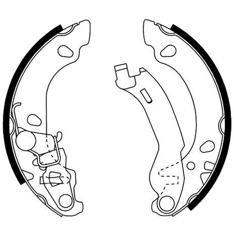 Mintex Brake Shoe Set Axle Kit fits Fiat 500 2007 on 1.2 1.3