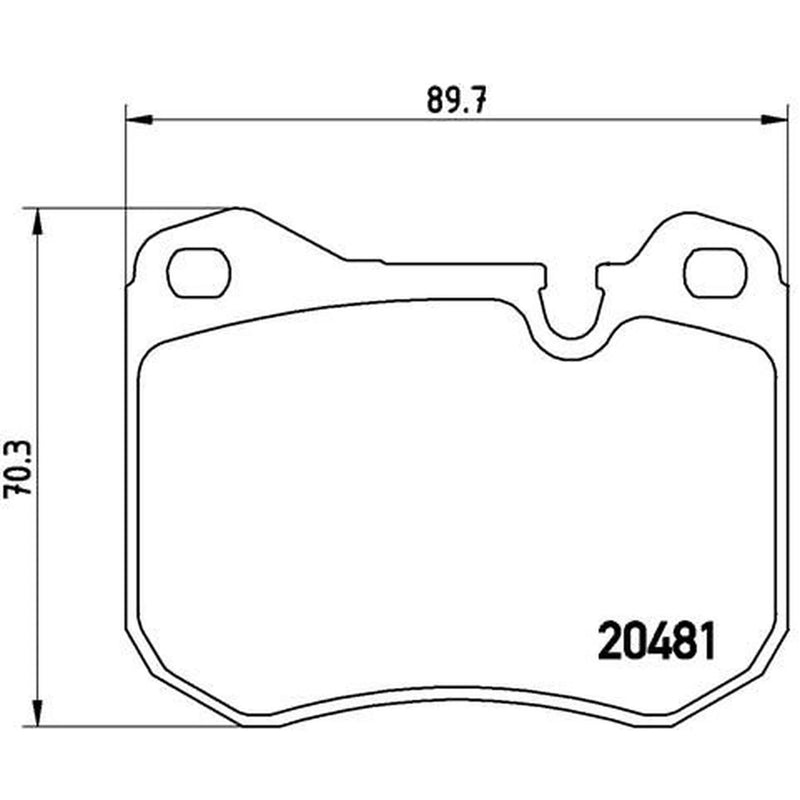 Brembo 4 x Front Brake Pad Set fits Porsche 924 1978-1988 2.0 2.5