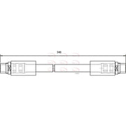 Apec Brake Hydraulic Hose Line Front fits Audi A6 Allroad C6 2006-2011