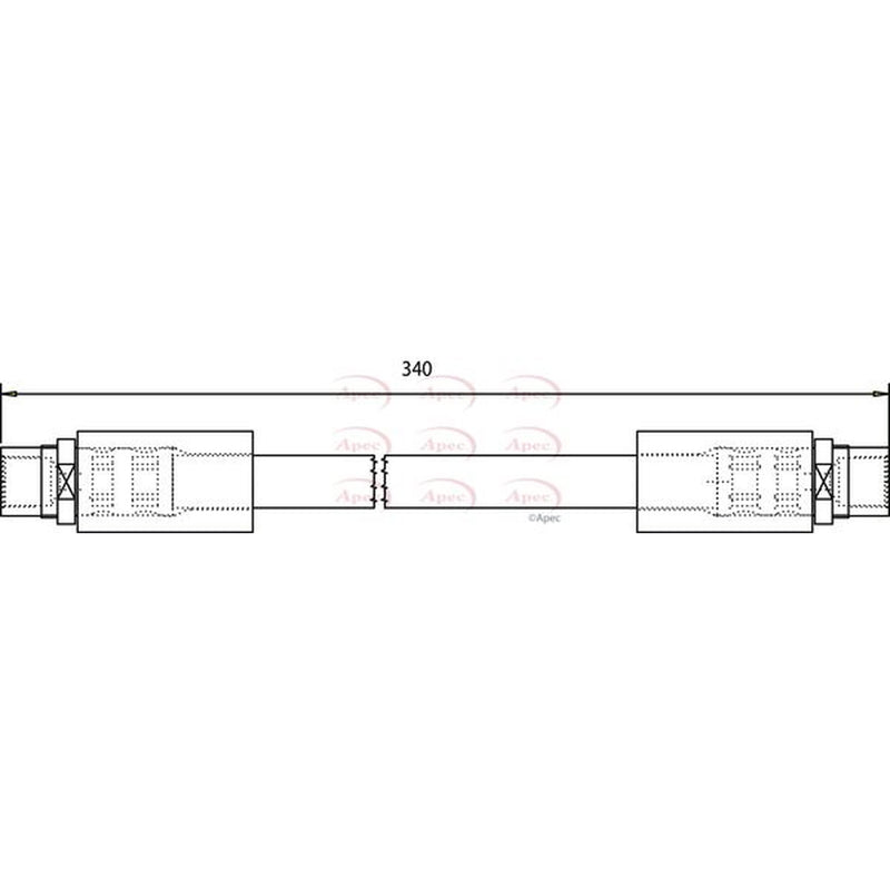 Apec Brake Hydraulic Hose Line Front fits Audi A6 Allroad C6 2006-2011