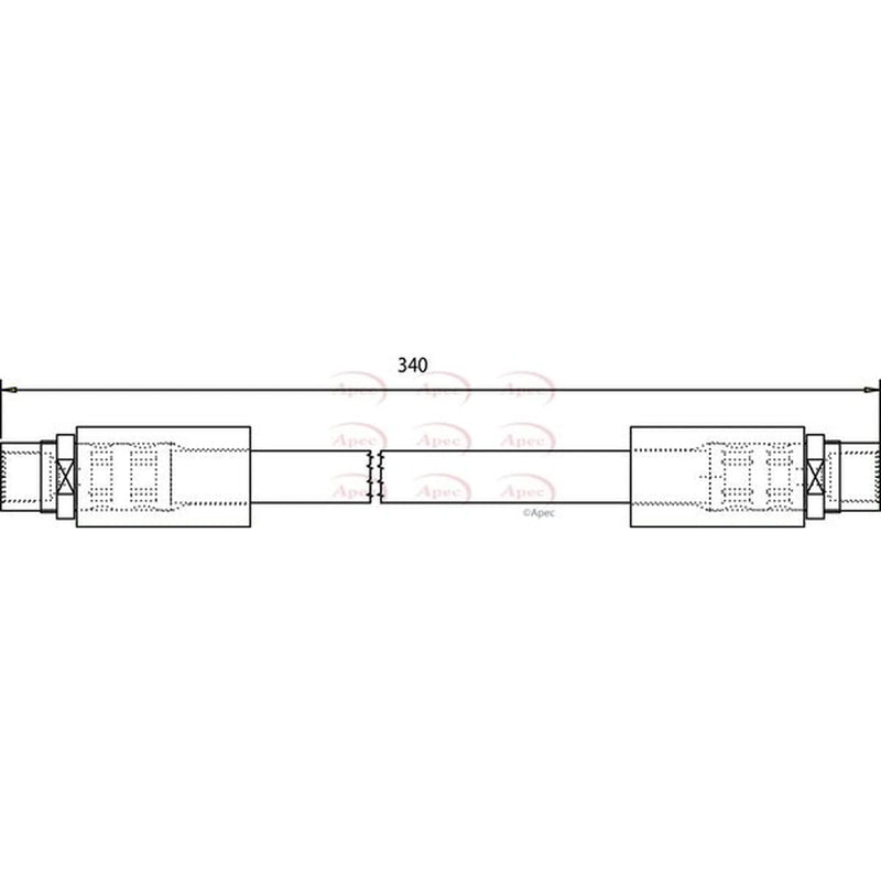 Apec Brake Hydraulic Hose Line Front HOS3701