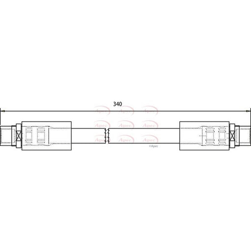 Apec Brake Hydraulic Hose Line Front fits Audi A6 Allroad C6 2006-2011