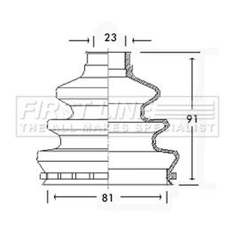First Line Drive Shaft Bellow Kit Front Left fits Opel Ascona C 1982-1988
