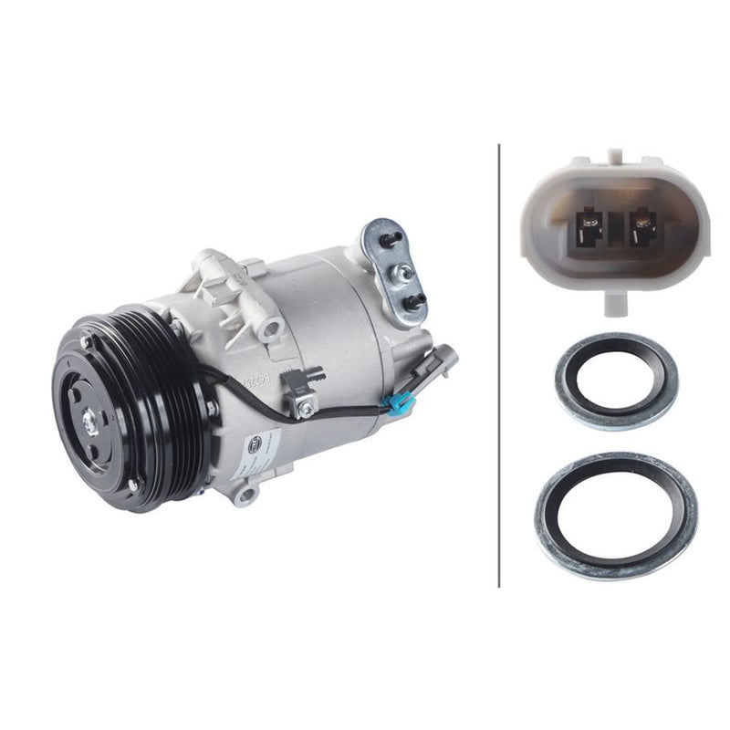 Hella Air Conditioning Compressor fits Opel Corsa C 2000-2009 1.0 1.2