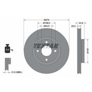Textar 2 x Vented Front Brake Discs 92303203