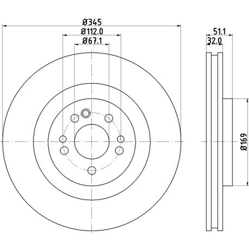 Mintex Front Brake Discs & Pads fits Mercedes-Benz M-Class 1998-2005