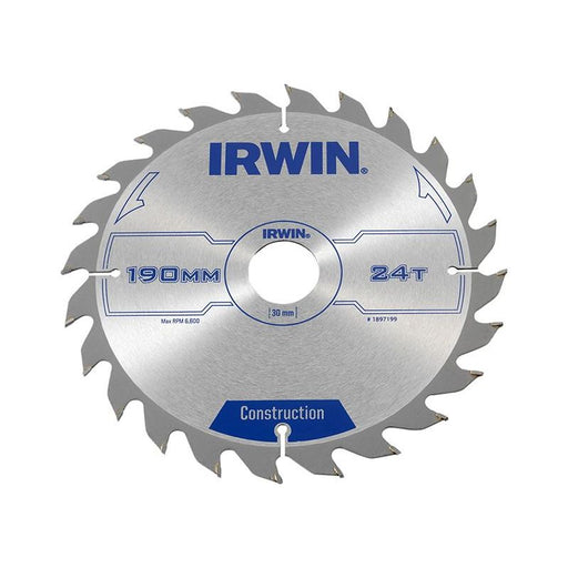 Irwin® Construction Circular Saw Blade 190 x 30mm x 24T ATB IRWIN® - Dynamic Drive