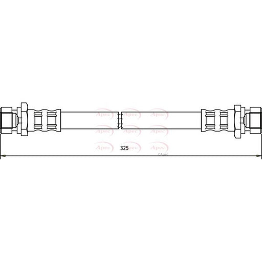 Apec Brake Hydraulic Hose Line Rear fits Kia Rio I 2000-2005 1.3 1.5