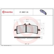Brembo 2 x Front Brake Pad Set fits Aprilia RSV4 2009-2013