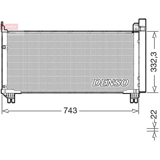 Denso Air Conditioning Condenser fits Lexus Rx 2015 on