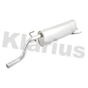Klarius Box With Tail Pipe Rear fits Fiat Grande Punto 2005-2015 1.2 1.4