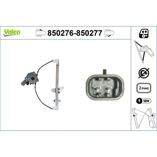 Valeo Electric Window Regulator Lifter Right Front 850277