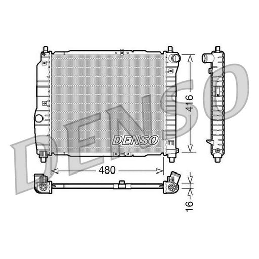 Denso Engine Radiator fits Chevrolet Aveo / Kalos 2003-2013 1.2 1.4