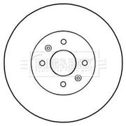 Borg & Beck 2 x Vented Front Brake Discs BBD5329-x2