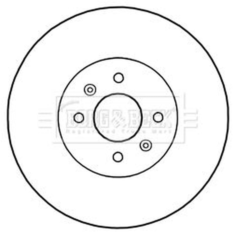 Borg & Beck 2 x Vented Front Brake Discs BBD5329-x2