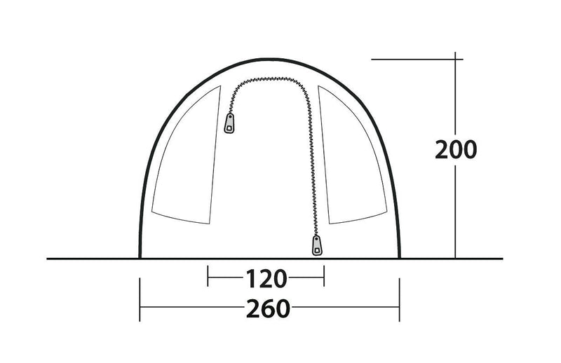 Outwell Sky 4 Pole Tent Blue 4 Person Outwell - Dynamic Drive
