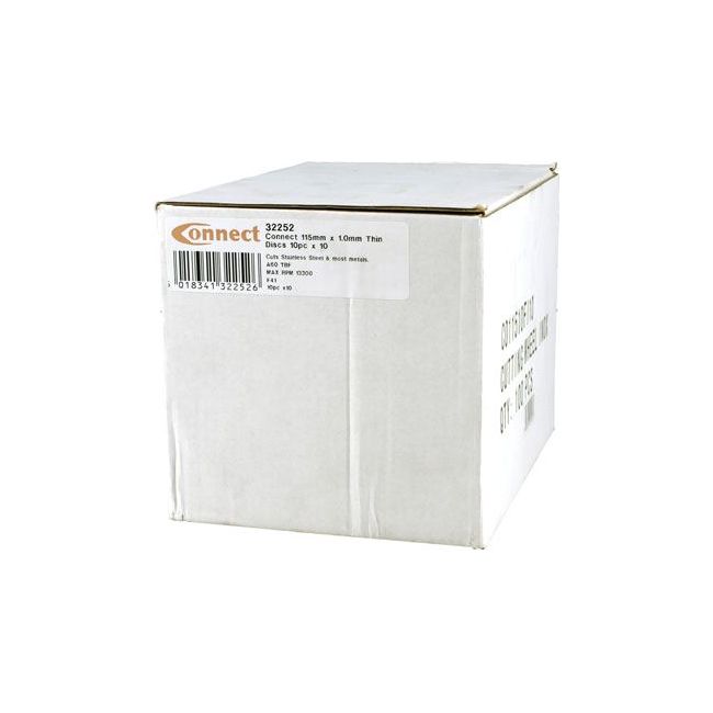 Connect Extra Thin Cutting Discs 115mm x 1.0mm 100pc 32252 Tool Connection - Dynamic Drive