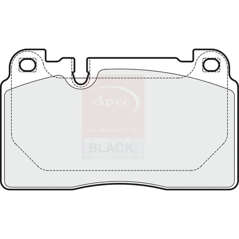Apec Black Front Brake Pad Set fits Audi A6 C7 2014-2018 2.0 2.8 3.0