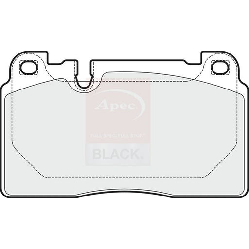 Apec Black Front Brake Pad Set fits Audi A6 C7 2014-2018 2.0 2.8 3.0