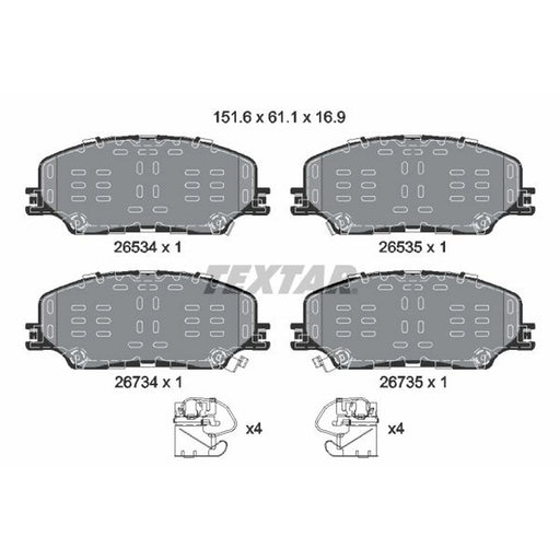 Textar Front Brake Pad Set 2653401