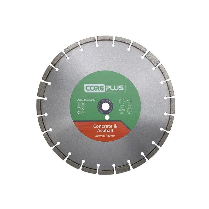 CorePlus Concrete & Asphalt Diamond Blade 350 x 20mm - CORDBAB35020