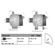 Denso Car Alternator 12V fits Alfa Romeo Giulietta 2013-2018 1.8