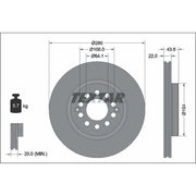 Textar 2 x Vented Front Brake Discs 92342603