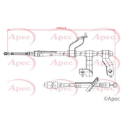 Apec Handbrake Cable Right Rear CAB1238