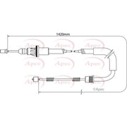 Apec Handbrake Cable Left Rear fits Nissan Interstar 2002-2006