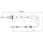 Apec Handbrake Cable Right Rear CAB1377