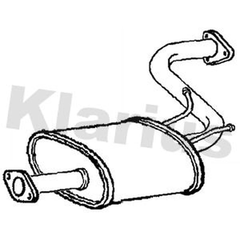 Klarius Box With Centre Pipe Centre fits Mitsubishi Shogun IV 2006-2007 3.2