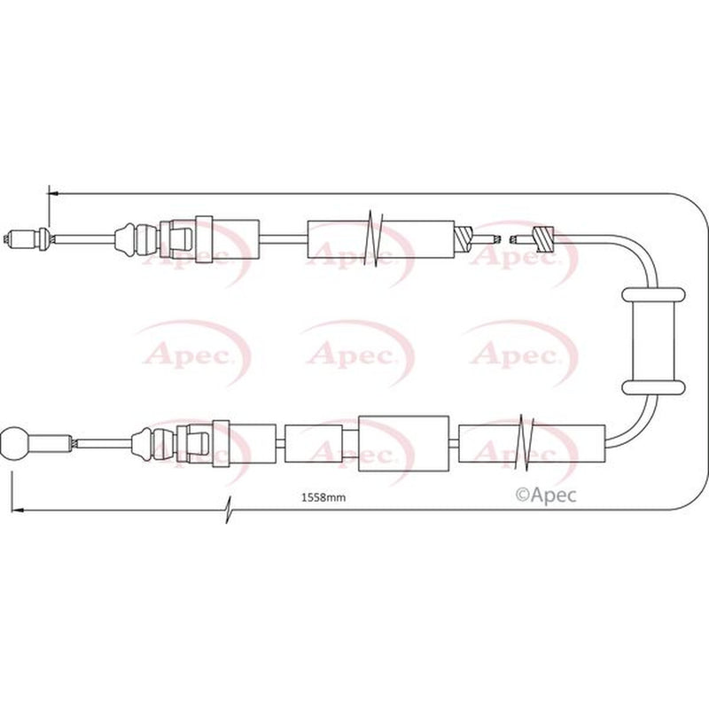 Apec Handbrake Cable Left Rear fits Opel Movano B 2010-2021 2.3
