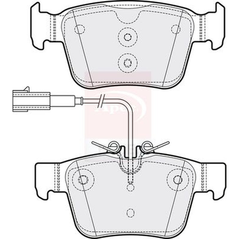 Apec Rear Brake Pad Set fits Alfa Romeo Giulia 2015-2022 2.0 2.2