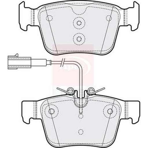 Apec Rear Brake Pad Set fits Alfa Romeo Giulia 2015-2022 2.0 2.2