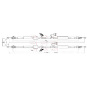 Apec Handbrake Cable Right Rear CAB1315