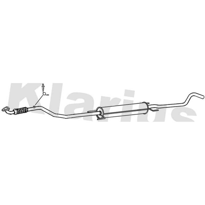 Klarius Box With Centre Pipe Centre fits Opel Corsa C 2000-2009 1.8