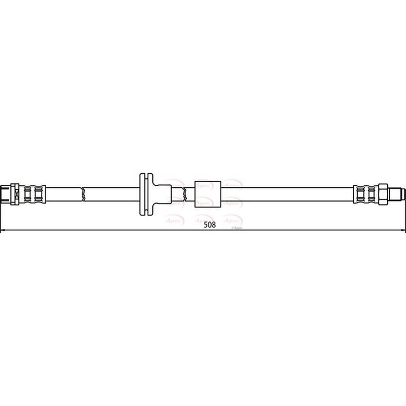 Apec Brake Hydraulic Hose Line Front fits Mercedes-Benz C-Class 1993-2000
