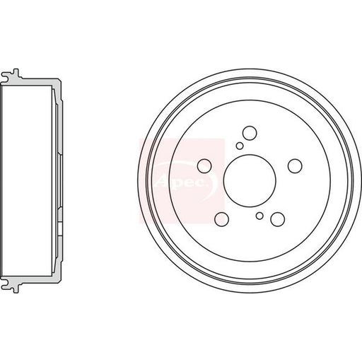 Apec Brake Drum Assembly Rear fits Toyota Caldina 1997-2002 1.8
