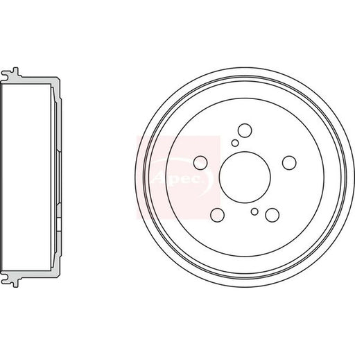 Apec Brake Drum Assembly Rear DRM9106