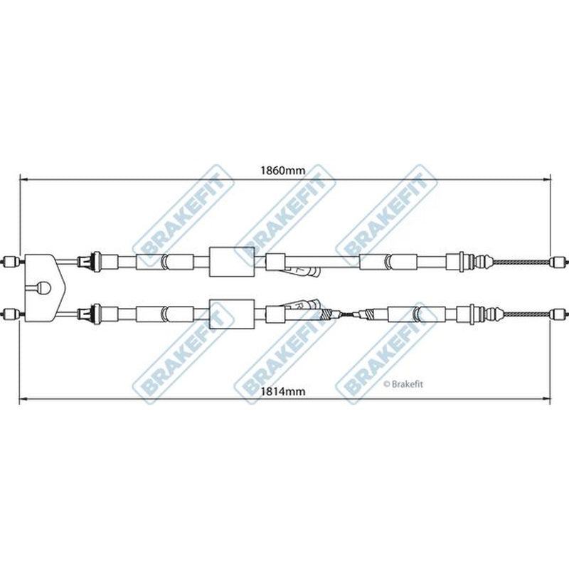 Apec Handbrake Cable Left Rear fits Ford Focus C-Max 2003-2007 1.6 1.8 2.0