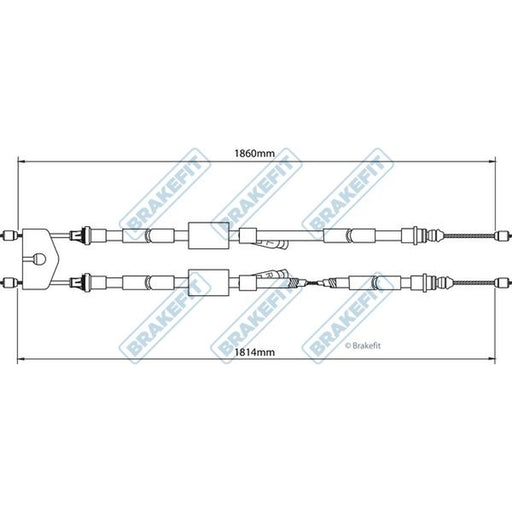 Apec Handbrake Cable Left Rear fits Ford Focus C-Max 2003-2007 1.6 1.8 2.0
