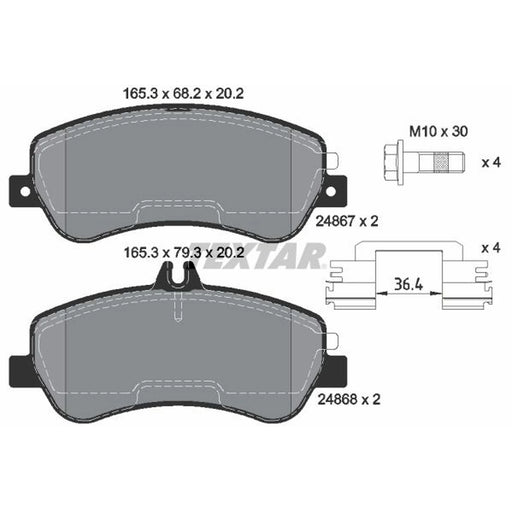 Textar Front Brake Pad Set 2486701