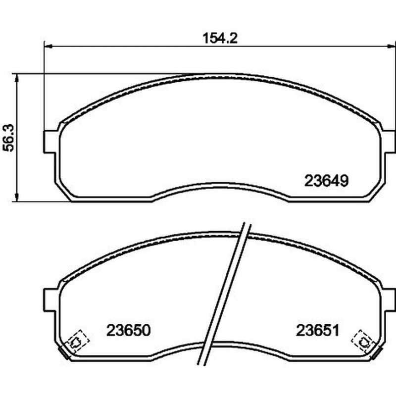 Mintex Front Brake Pad Set fits Kia K2500 Platform/Chassis 2010 on 2.5