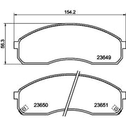 DON Front Brake Pad Set fits Kia Pregio 1997 on 2.7