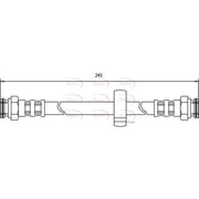 Apec Brake Hydraulic Hose Line Rear fits Alfa Romeo 145 1994-2001