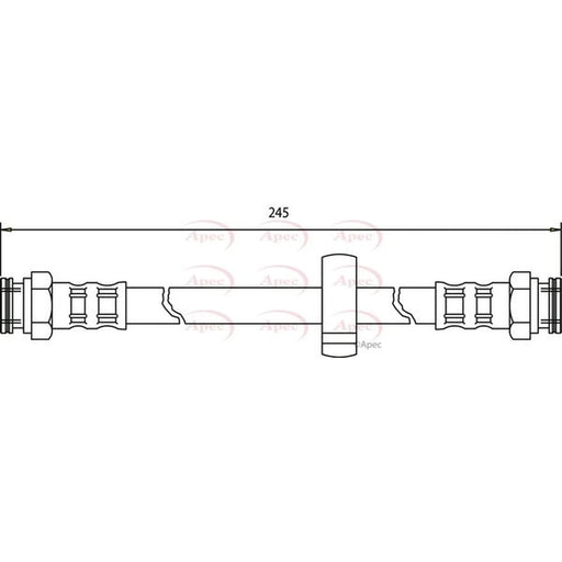 Apec Brake Hydraulic Hose Line inner HOS3397